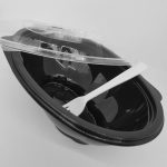 Posuda za salatu crna PVC